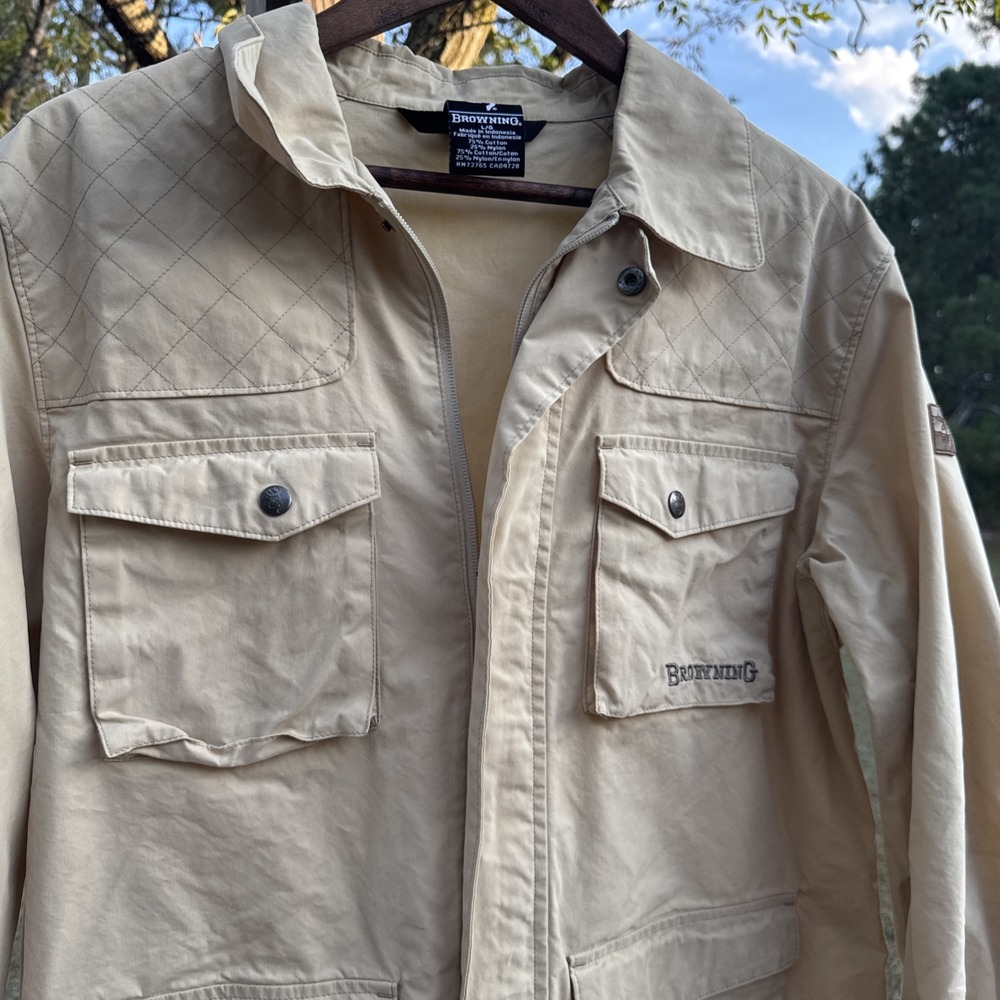 Browning Veracity Hunting Field Jacket Men's‎ Large Tan Utility Canvas - Picture 2 of 9